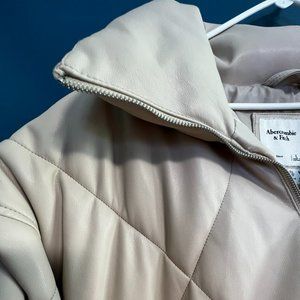 Abercrombie & Fitch Vegan Leather Puffer Jacket